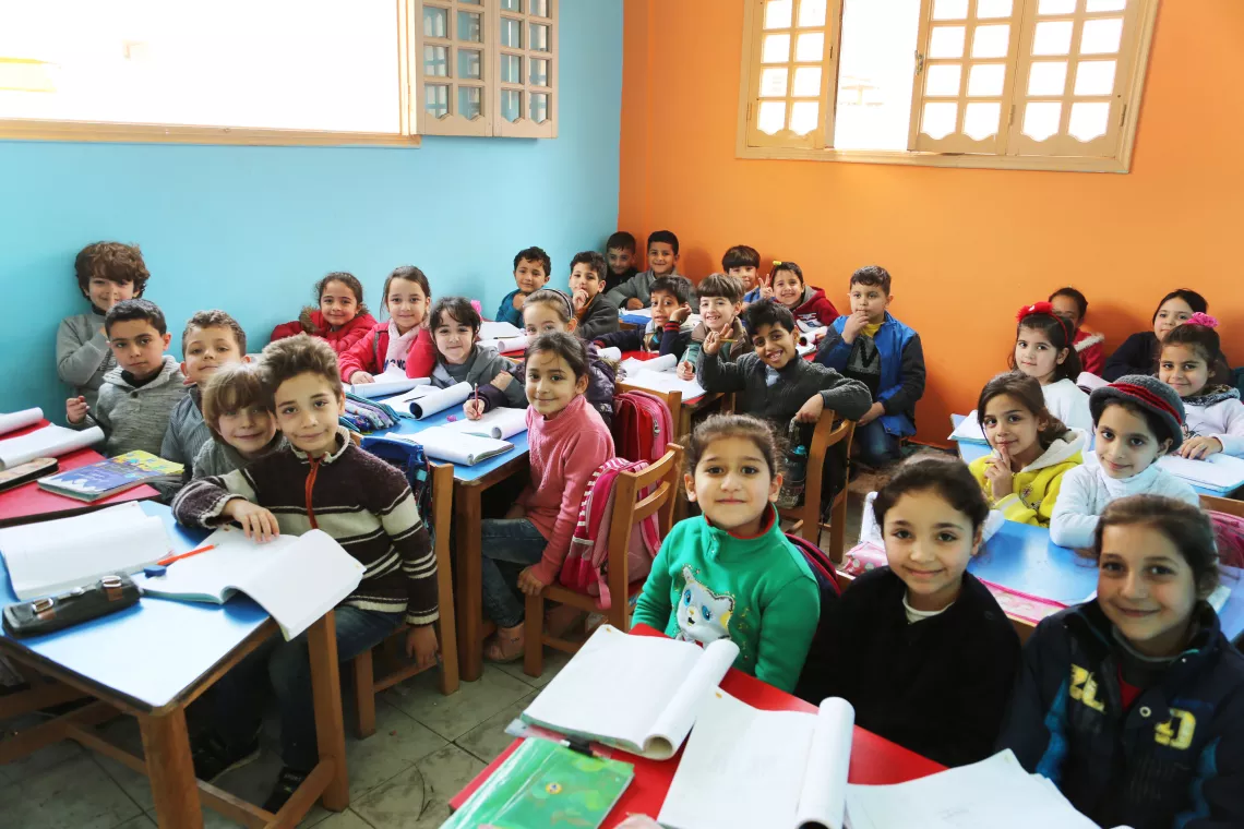 Enfants en classe préscolaire